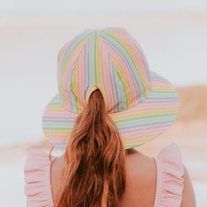 Ponytail Swim Bucket Hat (Rainbow)