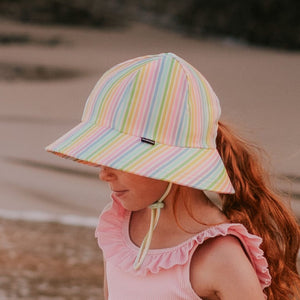 Ponytail Swim Bucket Hat (Rainbow)