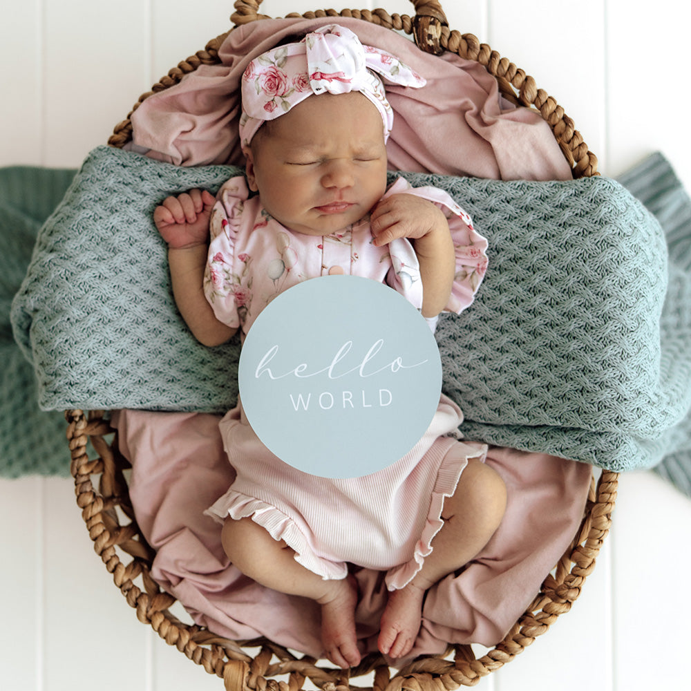 Tea Party & Sage Reversible Milestone Cards