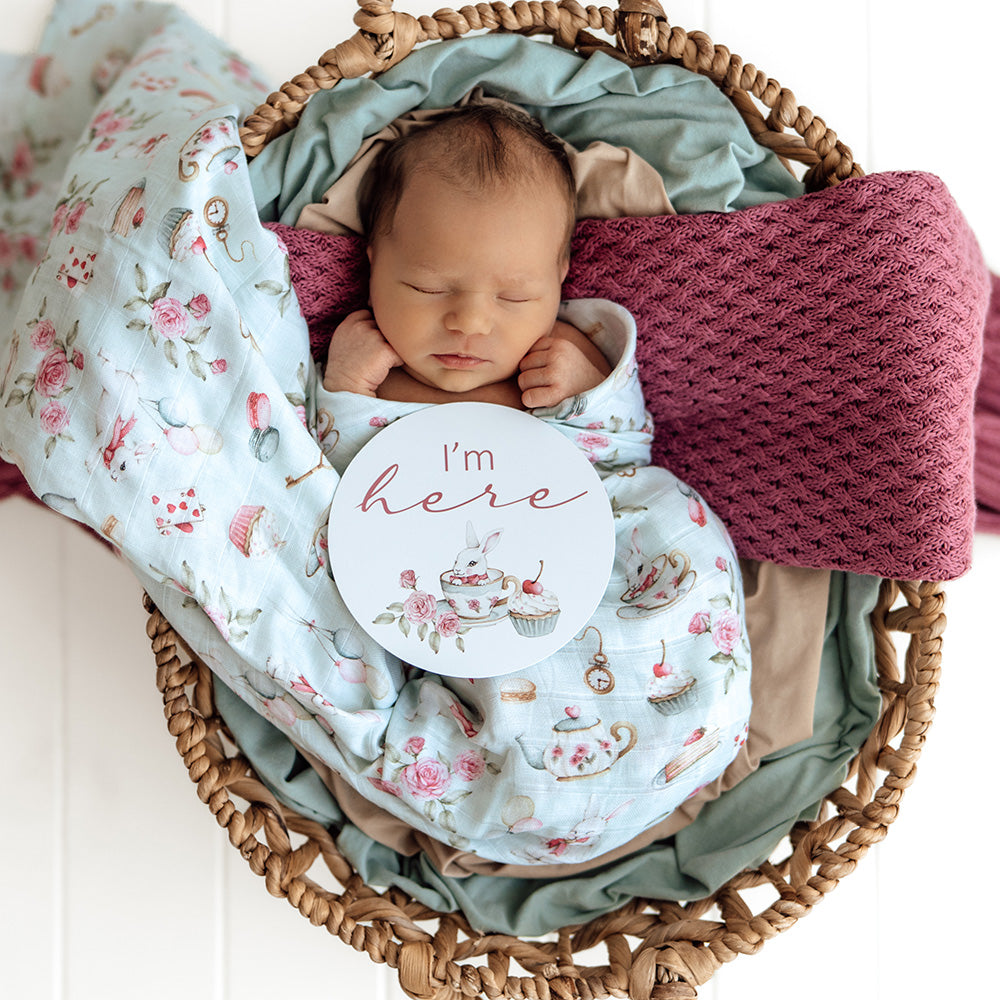 Tea Party & Sage Reversible Milestone Cards