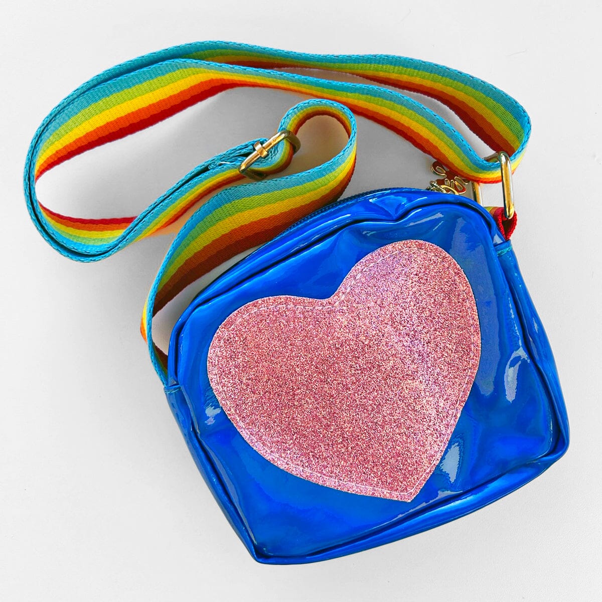 Glitter Heart Bag (Blue)