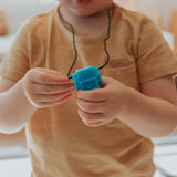 Blue Robot Chew Pendant