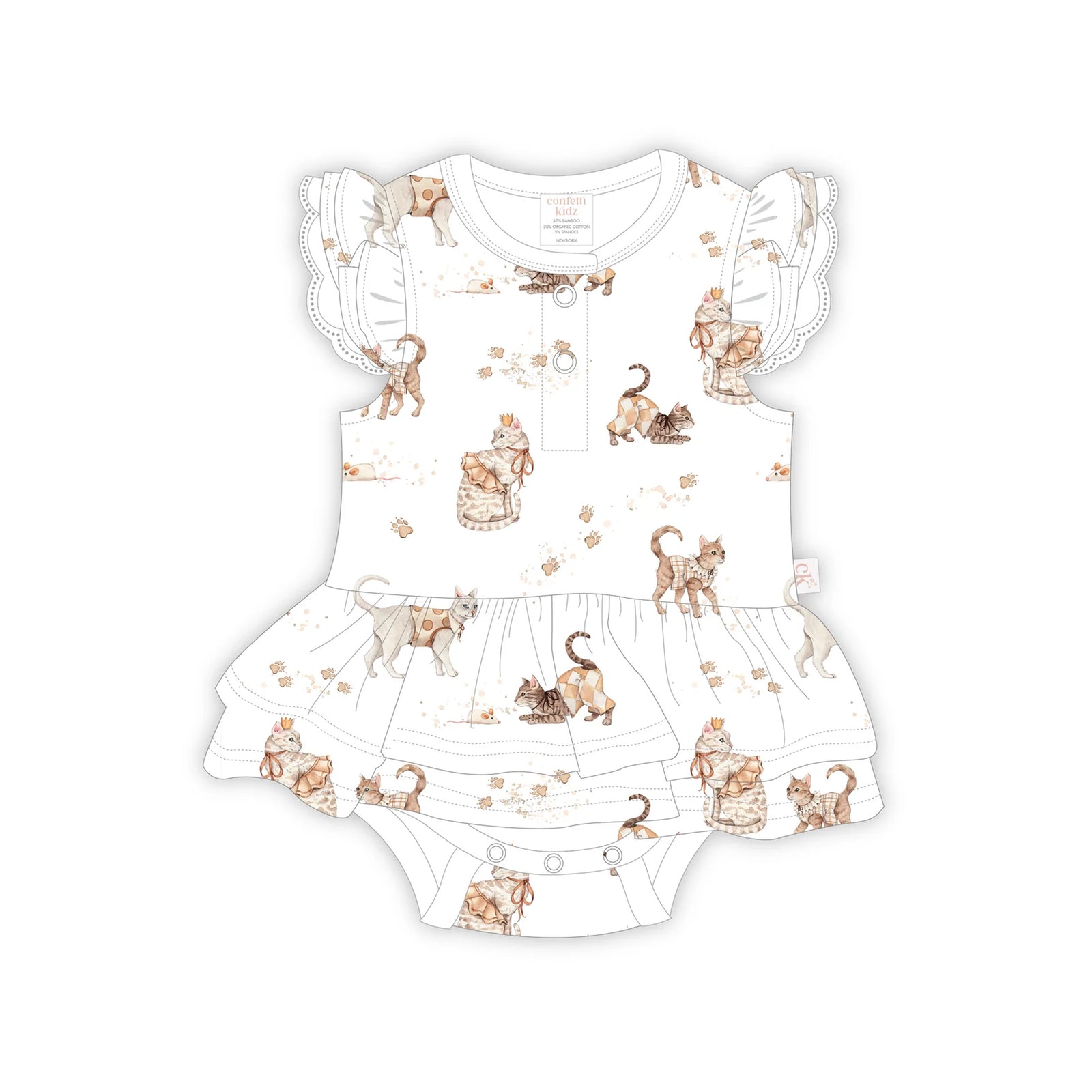 Royal Whiskers Bodysuit Dress