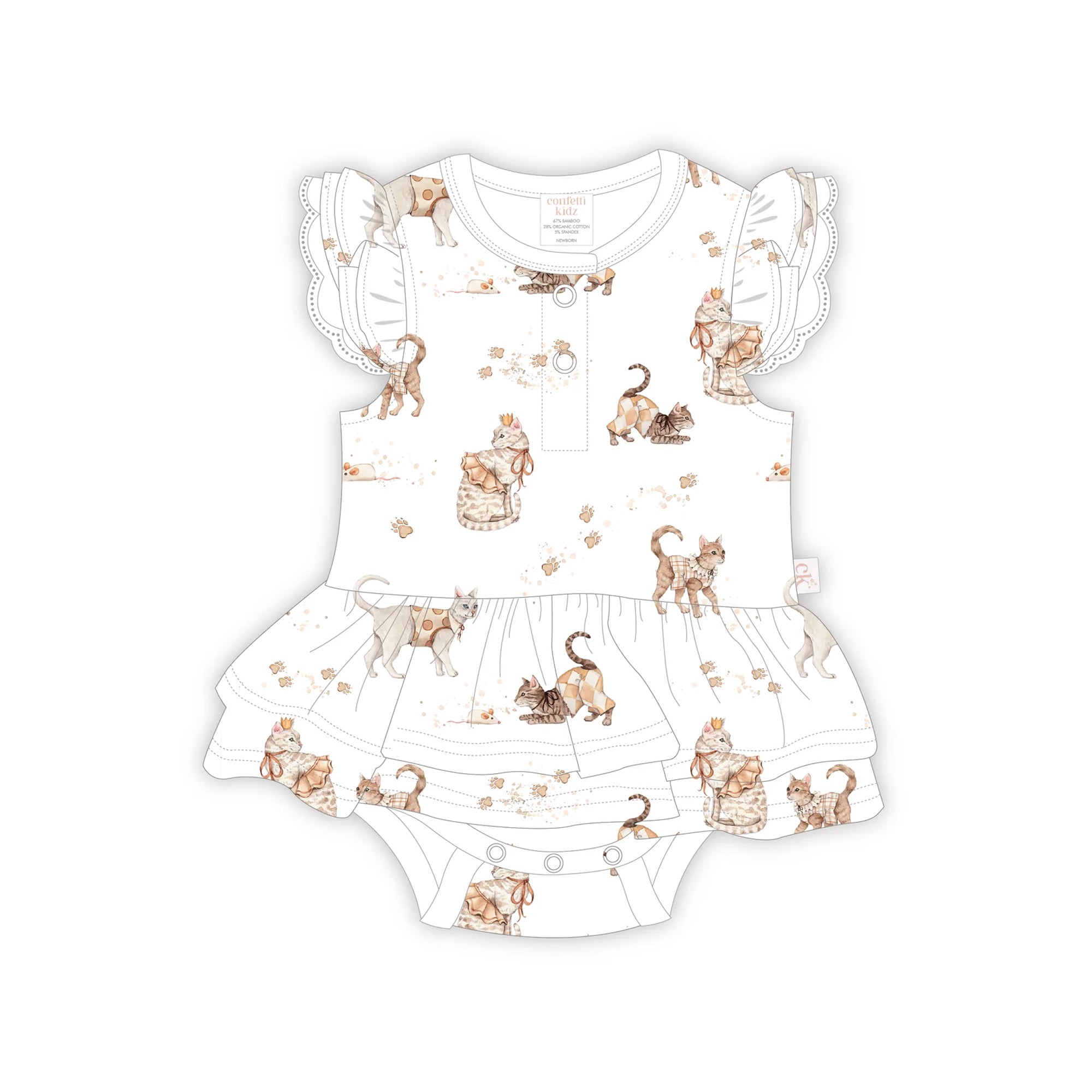 Royal Whiskers Bodysuit Dress