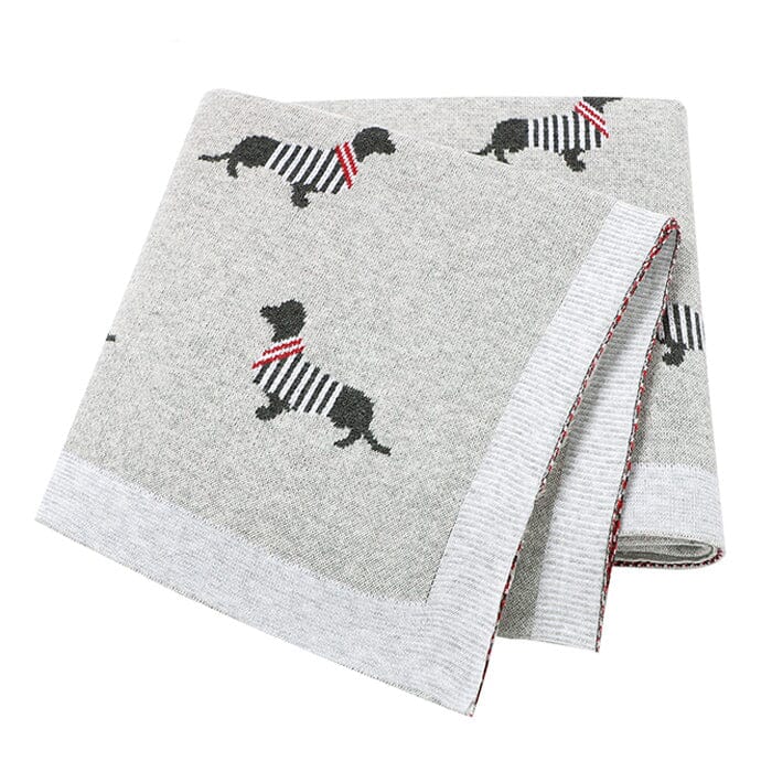 Striped Sausage Dog Blanket