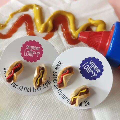 Sausage Sizzle Stud Earrings