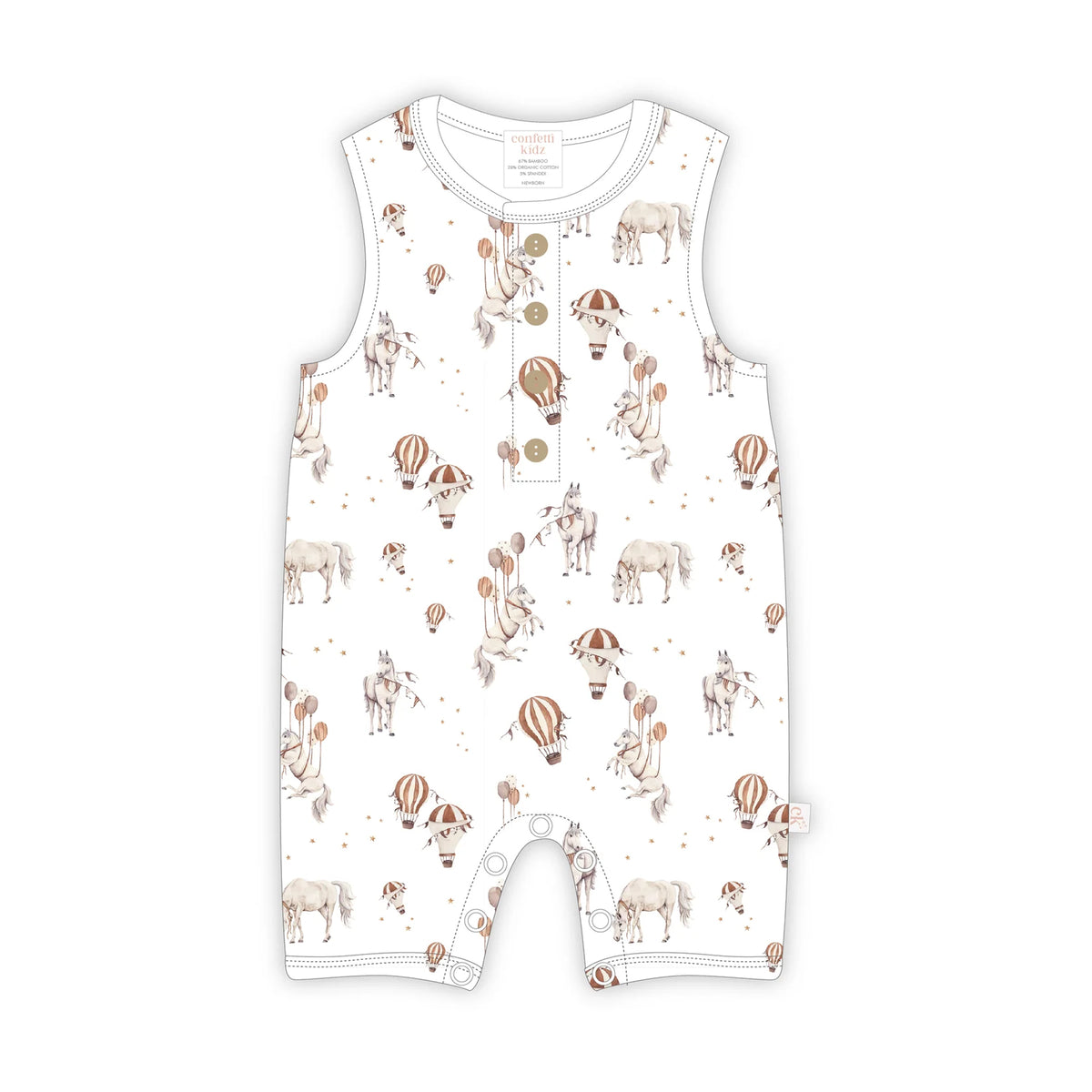 Sky Stallions Sleeveless Romper