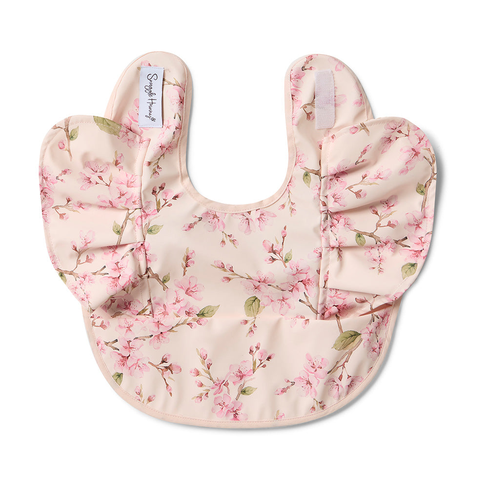 Cherry Blossom Frill Snuggle Bib