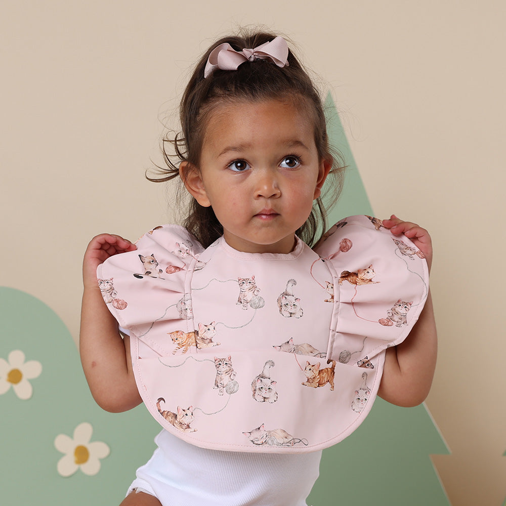 Kittens Frill Snuggle Bib