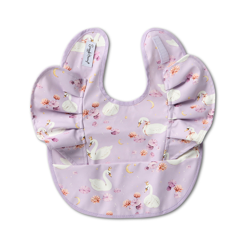 Swan Lake Frill Snuggle Bib