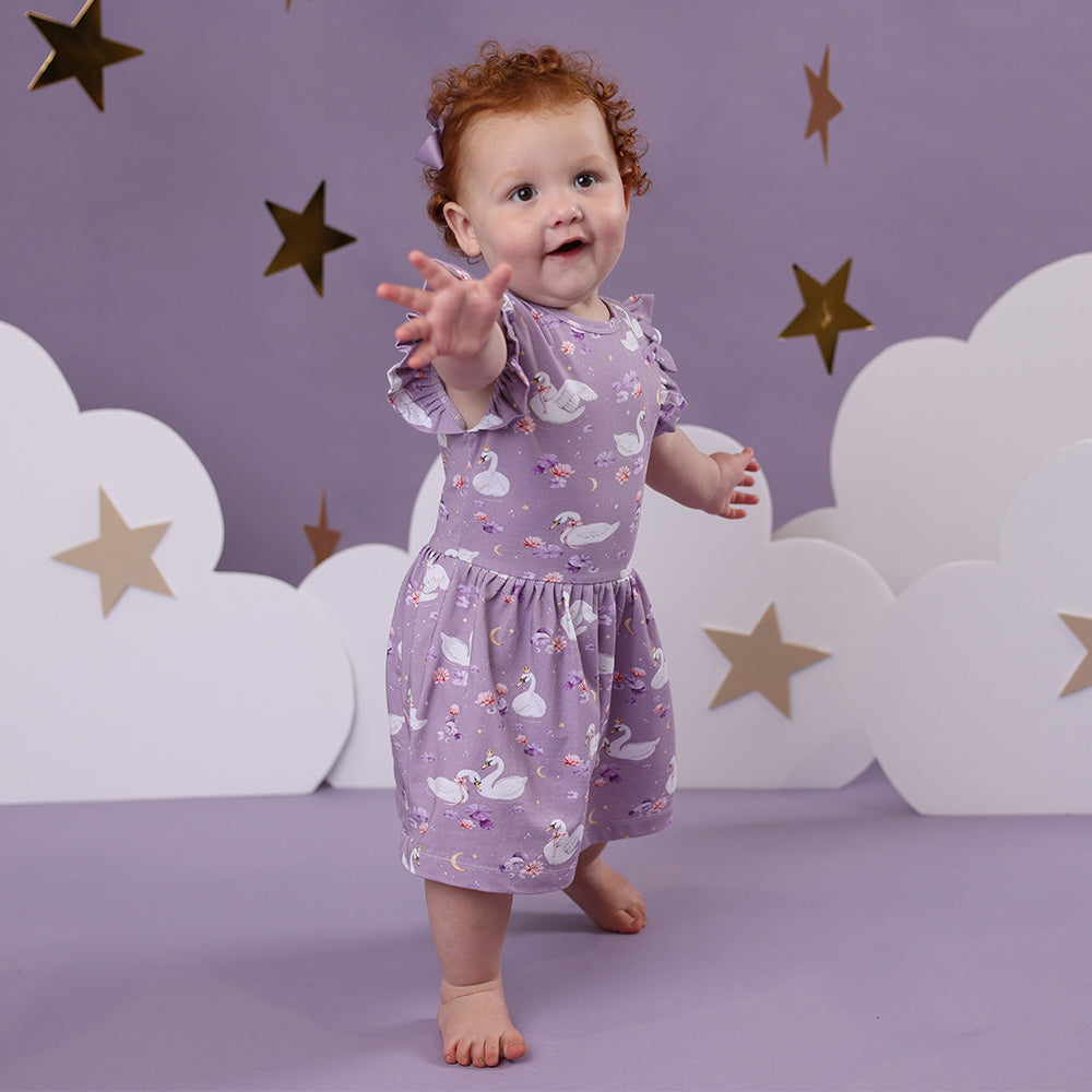 Swan Lake Short Sleeve Dress