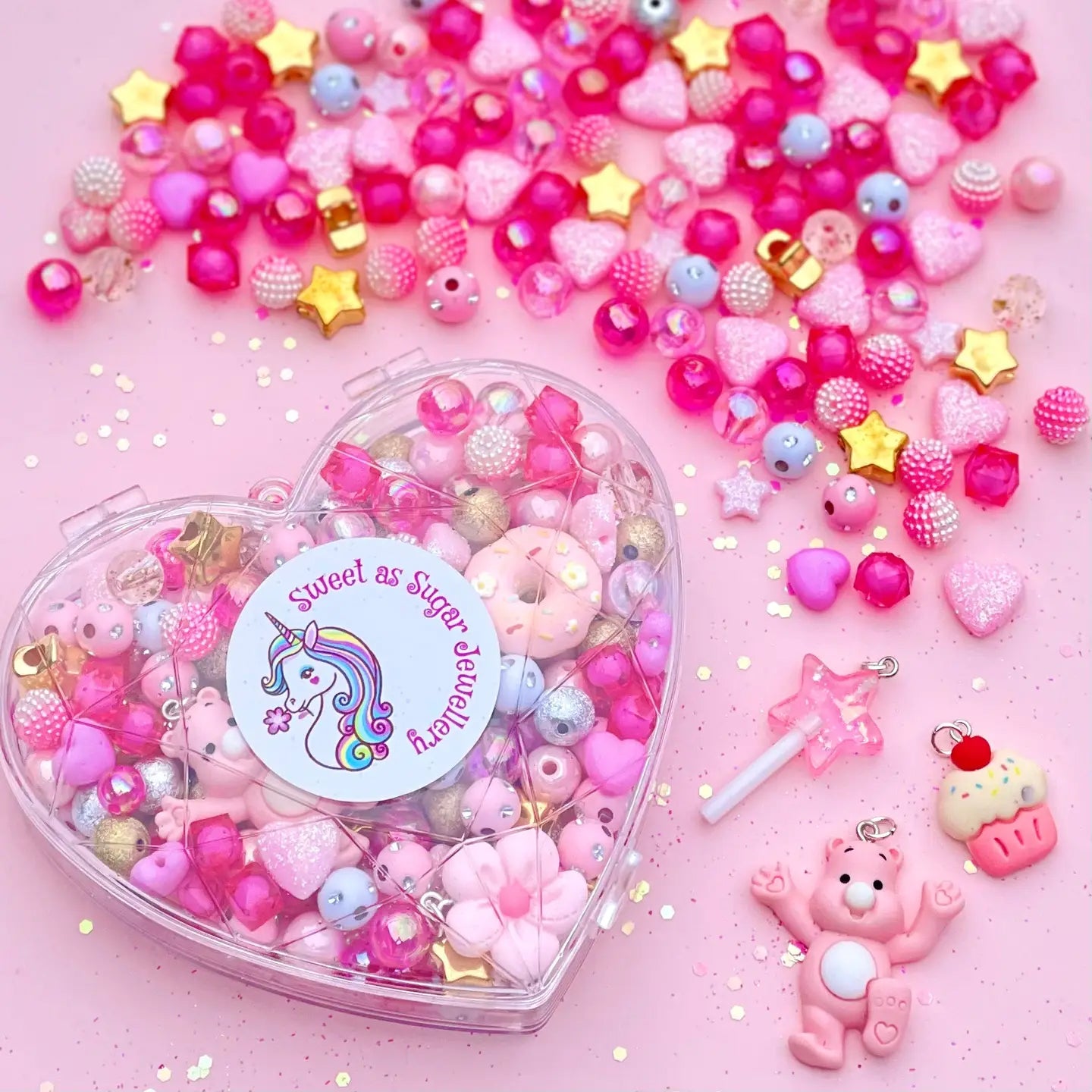 Pink Heart Jewellery Making Kit