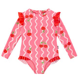 Cherry Squiggle Pretty Paddle Suit
