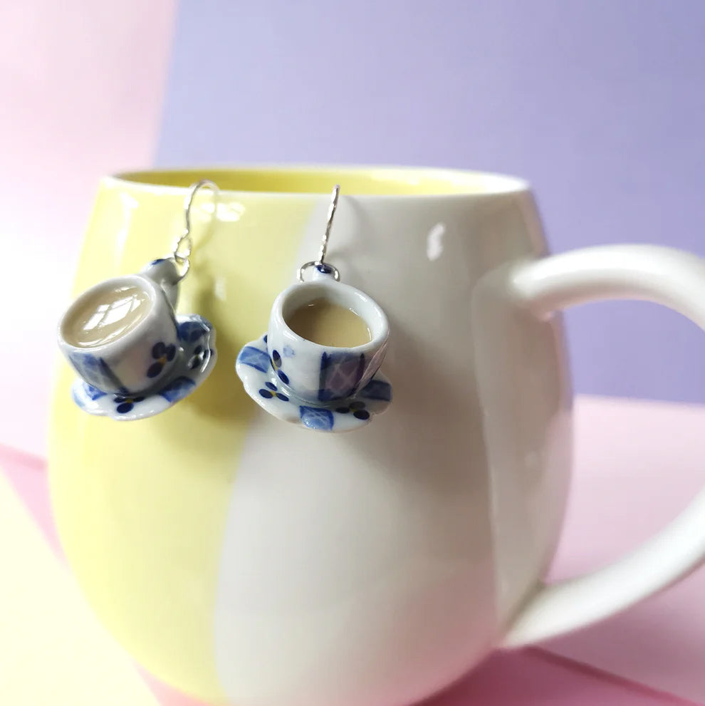 Tea Cup Dangles (Blue)