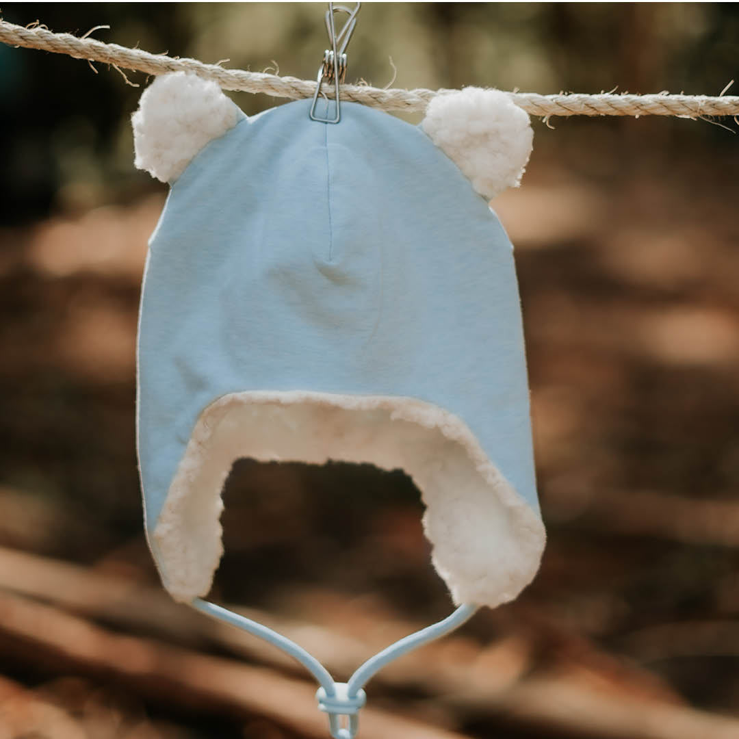Teddy Fleecy Beanie (Baby Blue Marle)