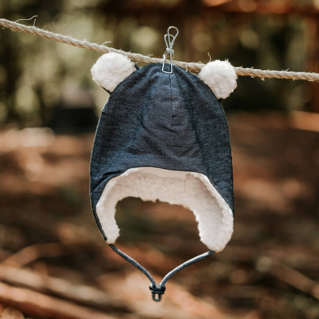 Teddy Fleecy Beanie (Denim)