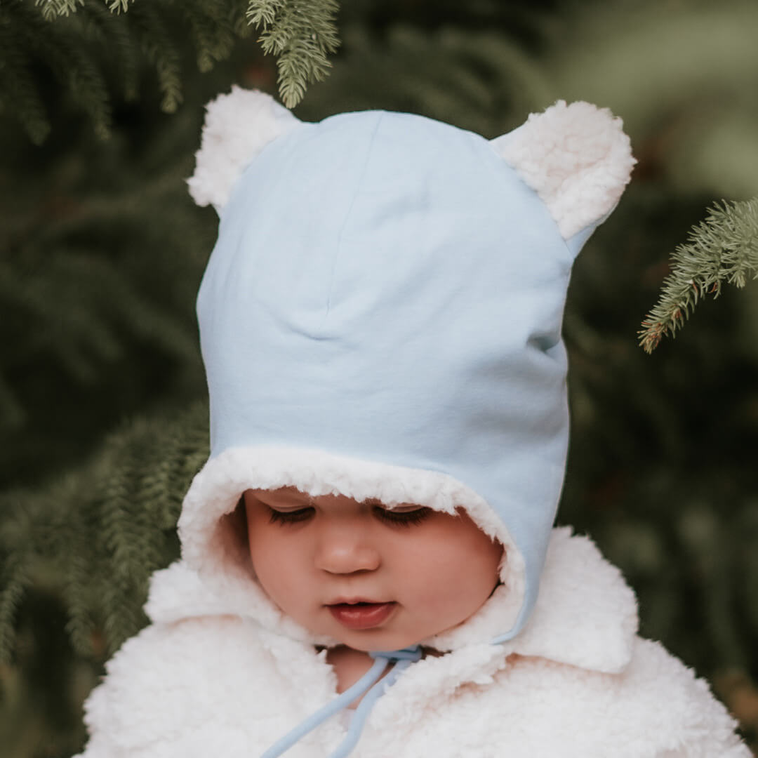 Teddy Fleecy Beanie (Baby Blue Marle)