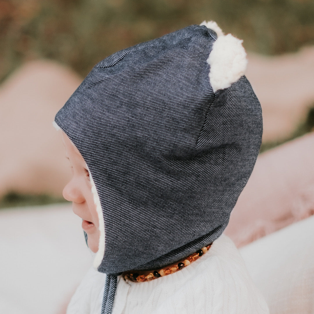 Teddy Fleecy Beanie (Denim)