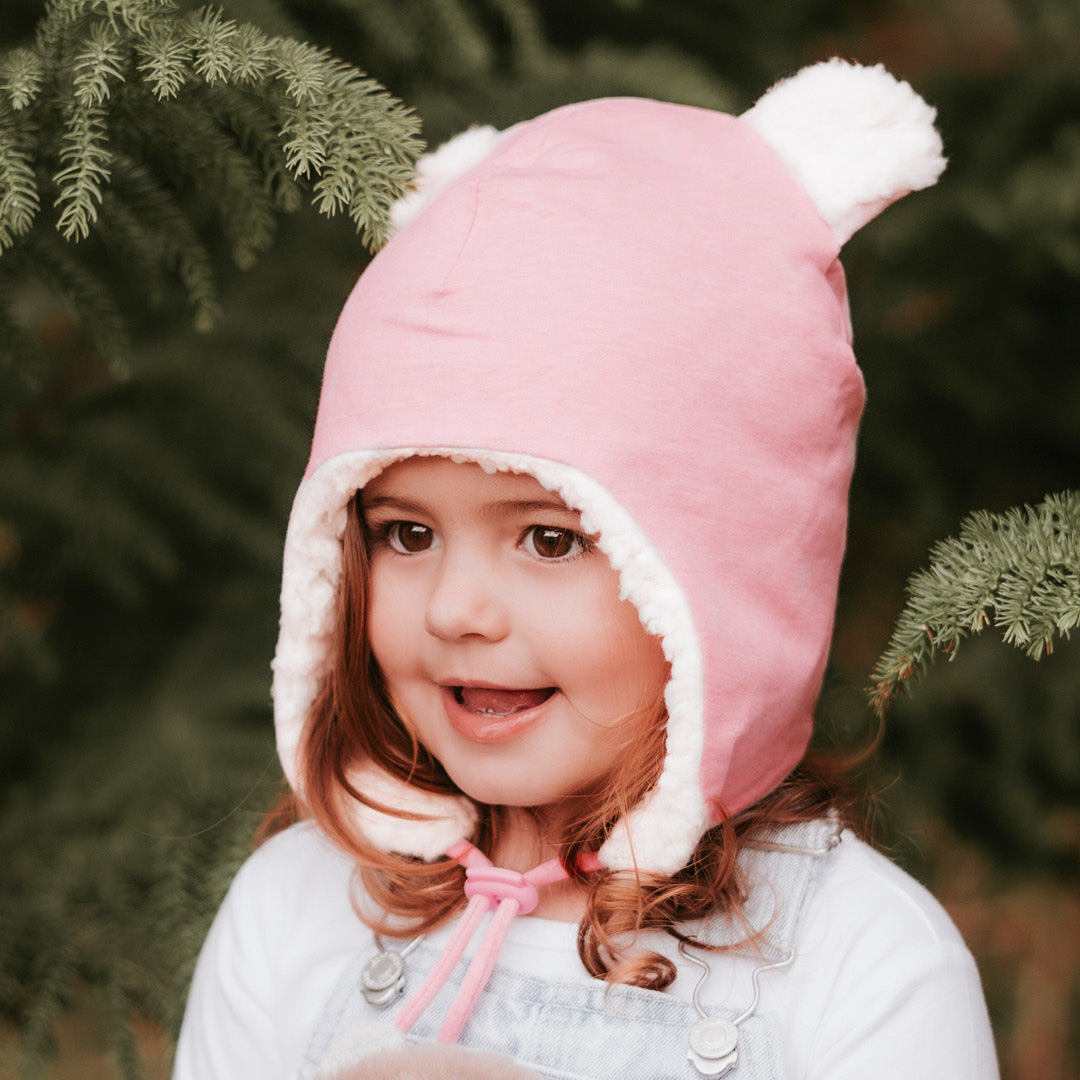 Teddy Fleecy Beanie (Baby Pink Marle)