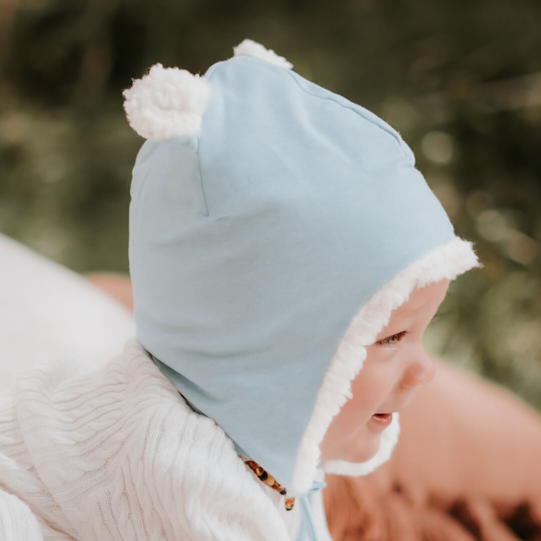 Teddy Fleecy Beanie (Baby Blue Marle)