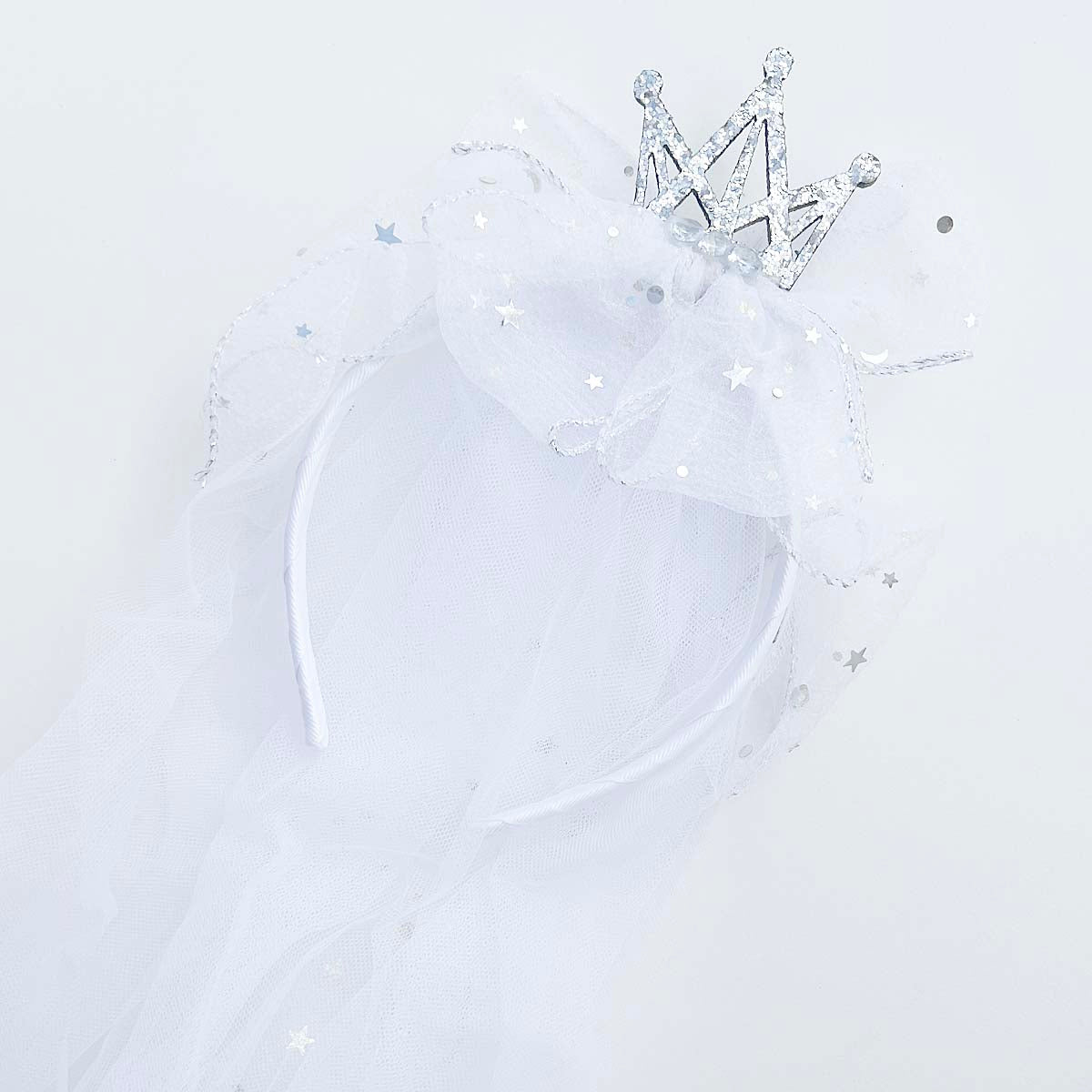 Tiara & Veil Headband (White)