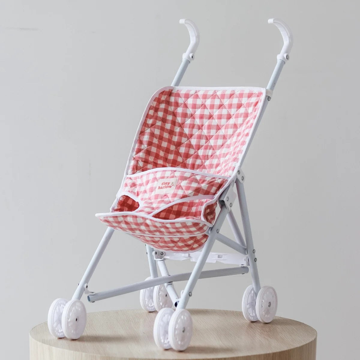 Doll`s Stroller (Pink Gingham)
