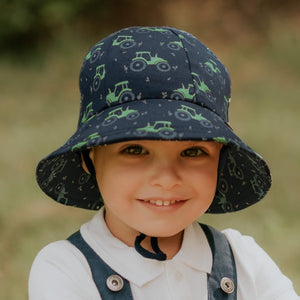 Toddler Bucket Sun Hat (Tractor)