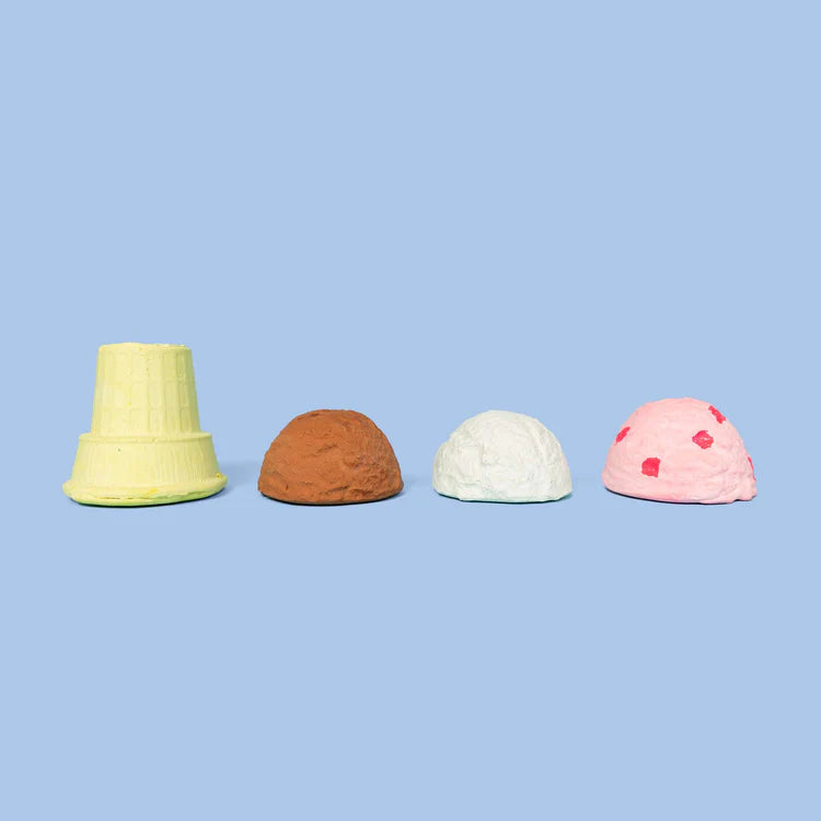 Ninas Neapolitan Ice Cream Cone Handmade Sidewalk Chalk