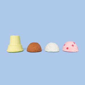 Ninas Neapolitan Ice Cream Cone Handmade Sidewalk Chalk