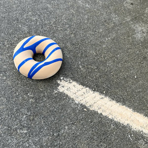 Drizzle Donut Handmade Sidewalk Chalk (Orange/Blue)