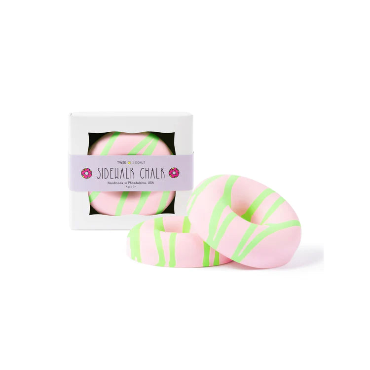 Drizzle Donut Handmade Sidewalk Chalk (Pink/Green)