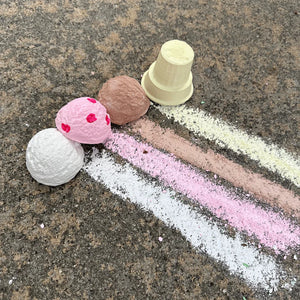 Ninas Neapolitan Ice Cream Cone Handmade Sidewalk Chalk