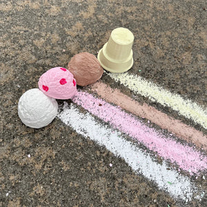 Ninas Neapolitan Ice Cream Cone Handmade Sidewalk Chalk