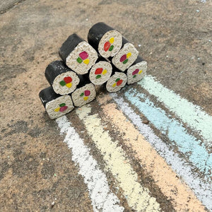 Sushi Maki Roll Sidewalk Chalk