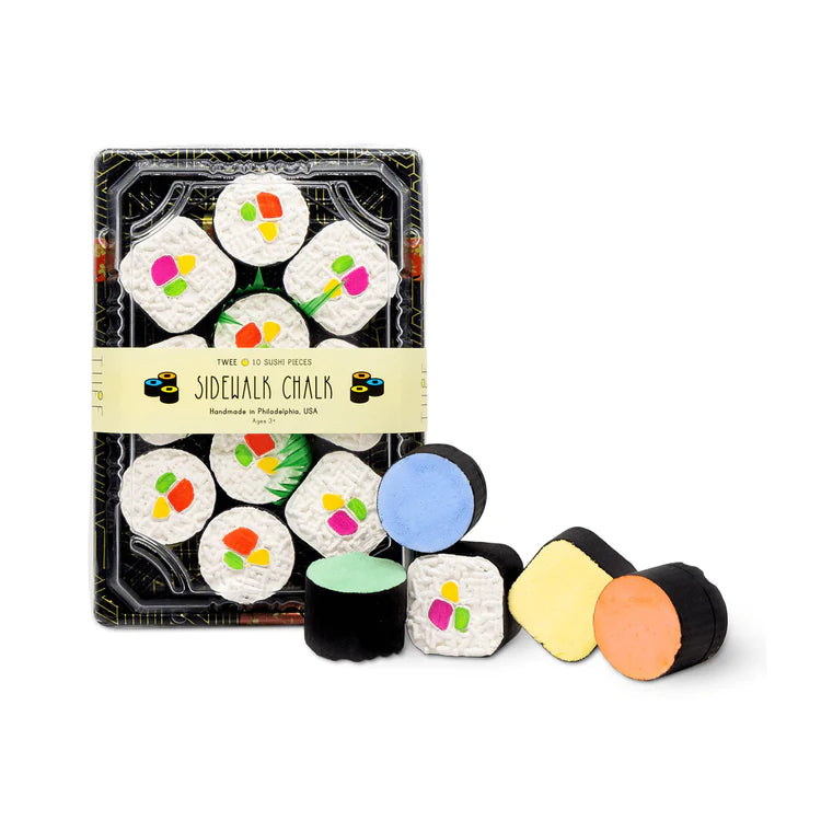 Sushi Maki Roll Sidewalk Chalk