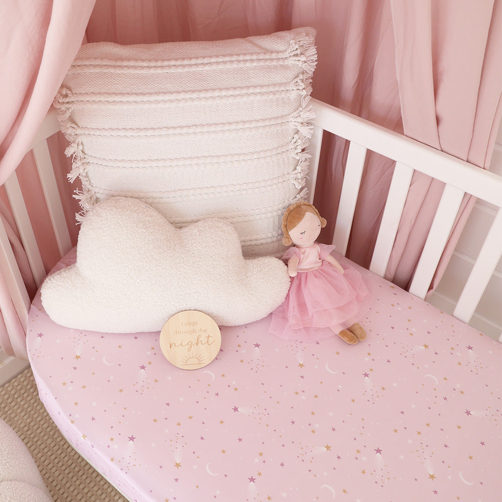 Pink Cot Bed Cover Baby Cot Pink Cot Bed Fitted Sheets Twinkle