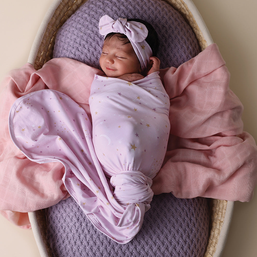 Twinkle Jersey Wrap & Topknot Set