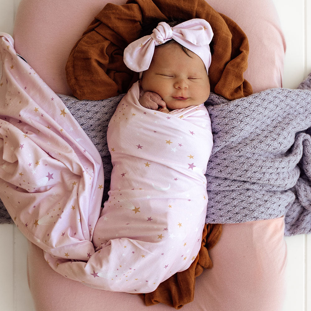 Twinkle Jersey Wrap & Topknot Set