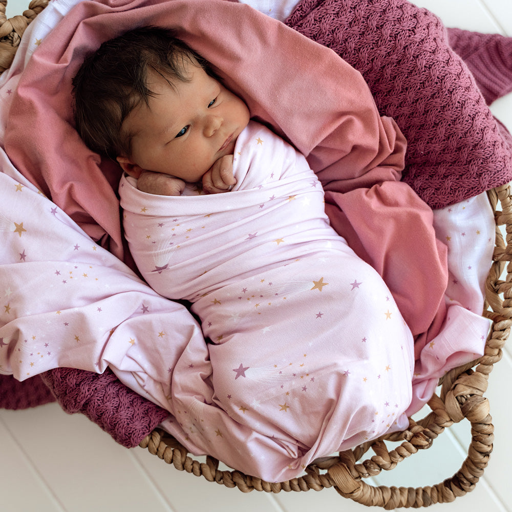 Twinkle Jersey Wrap & Topknot Set