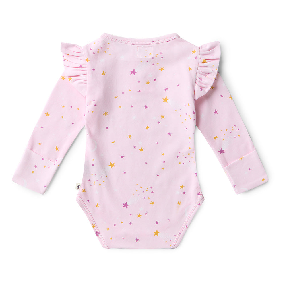 Twinkle Long Sleeve Bodysuit With Frill
