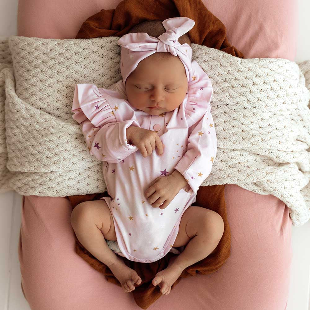 Twinkle Long Sleeve Bodysuit With Frill