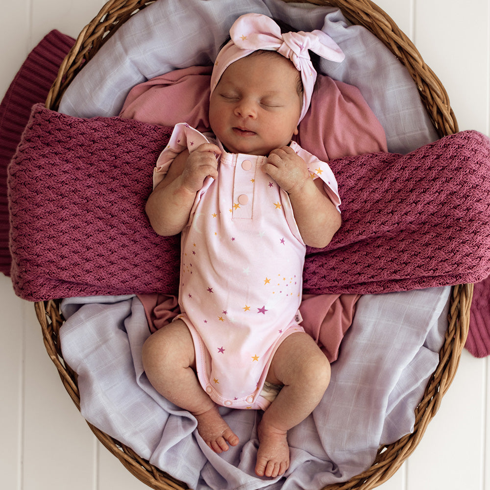 Twinkle Short Sleeve Bodysuit With Frill