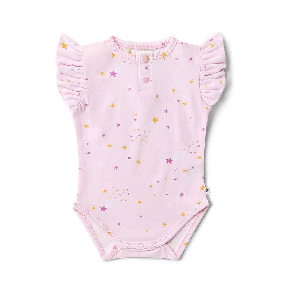 Twinkle Short Sleeve Bodysuit With Frill