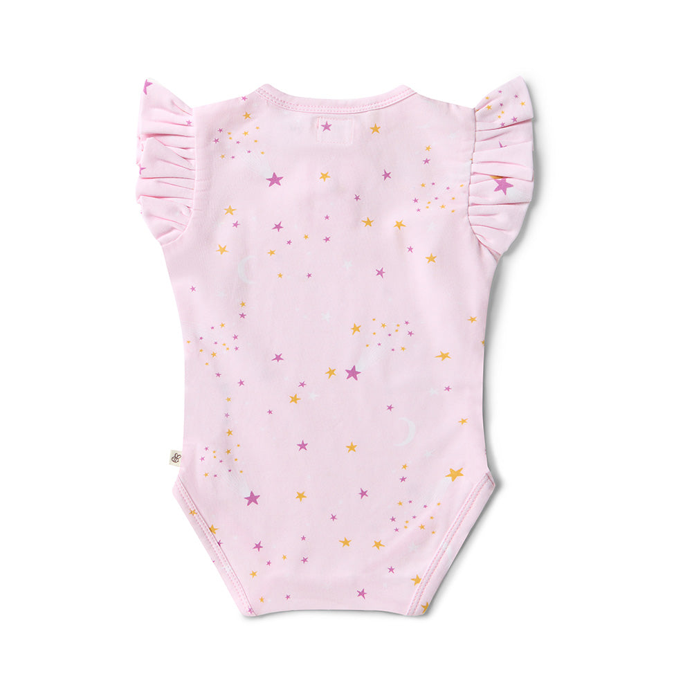 Twinkle Short Sleeve Bodysuit With Frill