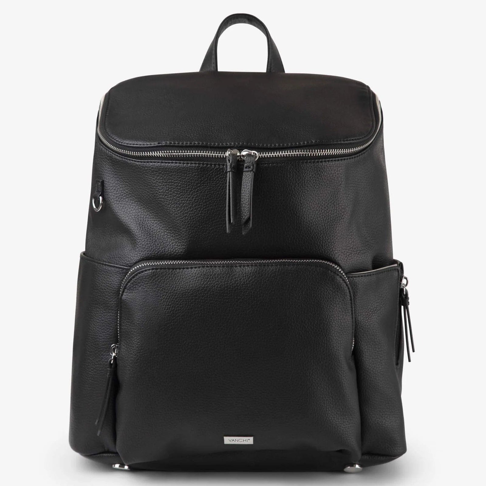 The Frankie Everyday Backpack - Vegan (Black/Silver)