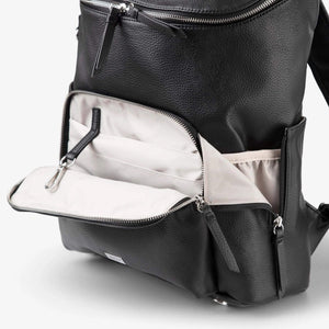 The Frankie Everyday Backpack - Vegan (Black/Silver)