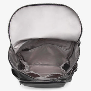 The Frankie Everyday Backpack - Vegan (Black/Silver)
