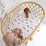 Vintage Cars Bassinet Sheet/Change Pad Cover