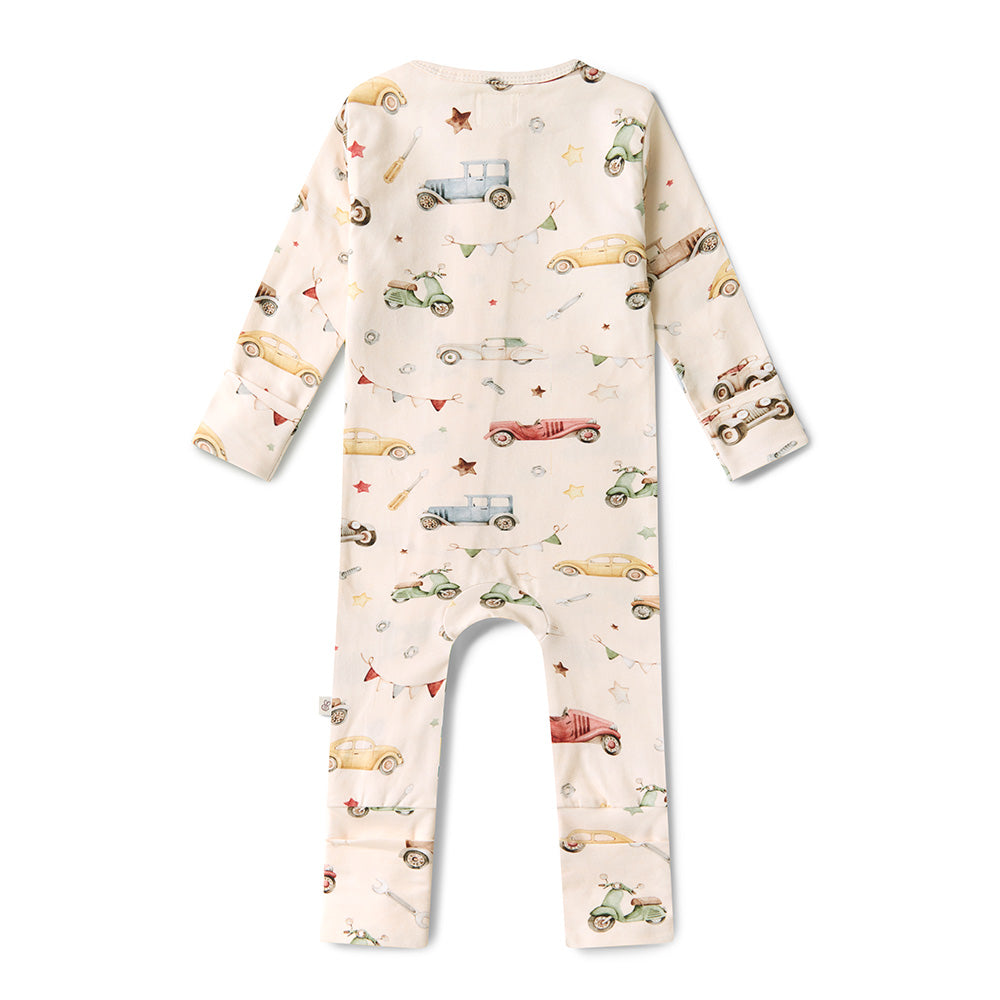 Vintage Cars Snugglesuit Convertible Romper