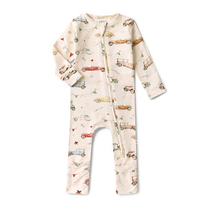 Vintage Cars Snugglesuit Convertible Romper